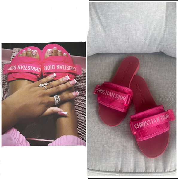 Pink CD Sandals- RTS