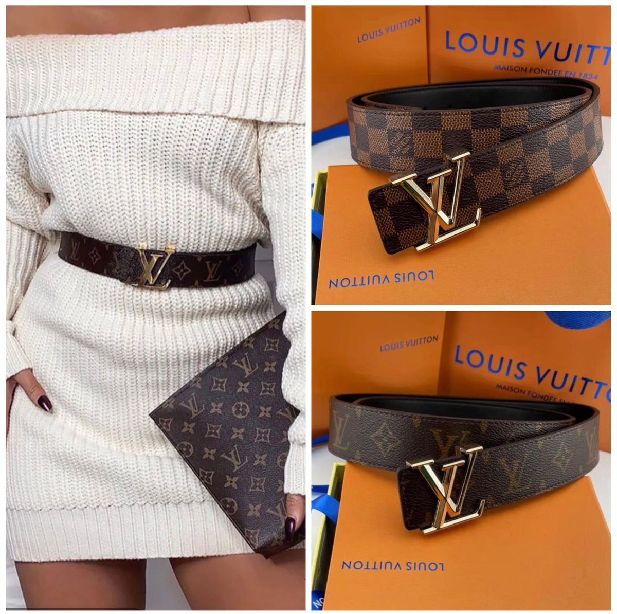 Louis Vuitton Iconic 30MM Reversible Belt Brown