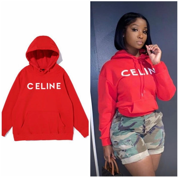 Red celine discount hoodie